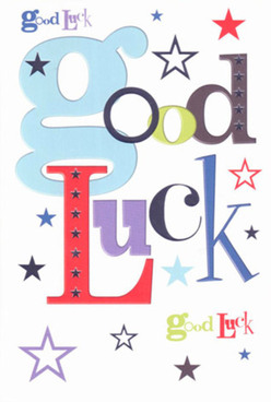 This exquisitely designed good luck card, available from Canonbury's local florists, radiates a charming blend of confidence and creativity reminiscent of the area's eclectic character. The oversized baby-blue 'g' takes centre stage, its hue echoing the peaceful morning skies often glimpsed over Canonbury Square. Surrounding it, a lively interplay of bold reds and regal purples brings weight and warmth to the message, while energetic stars-ranging from inky navy to soft lavender-scatter joy across its pristine white surface, as if capturing childhood dreams from the playgrounds of Highbury Fields. Each letter feels artistically curated, the fonts mingling like friends at a bustling Canonbury café, creating a visual rhythm full of anticipation and encouragement. Run your hand across the card, and it's easy to imagine the cool, velvety paper-evoking the tactile comfort of lovingly arranged blooms. This is a card meant for life's significant moments: new jobs, fresh starts, or milestones reached just around the corner on Upper Street. It's a gentle promise that luck, support, and optimism from your Canonbury neighbours are always within reach.